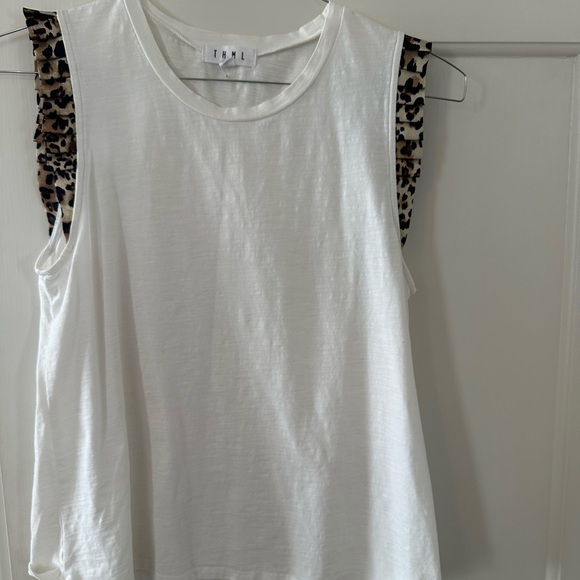 THML sleeveless tank, size medium, with pleated animal print - Picture 2 of 2